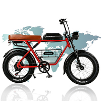 Vélo électrique montagne 7 vitesses, véhicule tout-terrain électrique à pneus larges 20 pouces moto électrique adulte 1500W