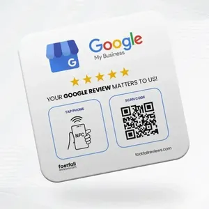 Google xem xét mã QR dấu hiệu NFC Acrylic phương tiện truyền thông xã hội xem xét liên kết 13.56MHz tần số kinh doanh xem xét dấu hiệu - Product Image 3