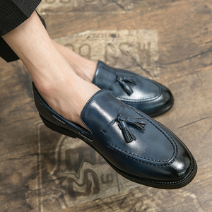 Zapatos de Vestir Casuales para Hombre, de Cuero, con Punta en Pico, Mocasines para Negocios, Sin Cordones, Ligeros, Antideslizantes, para las Cuatro Estaciones - Product Image 4