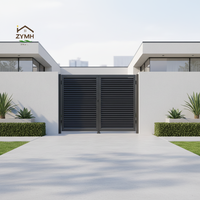 Prix de gros, portail battant en aluminium moderne et durable de 6 pieds pour l'entrée principale de la villa avec mécanisme de glissière électrique