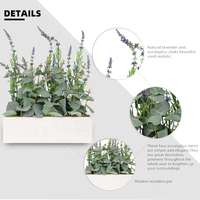 Set tanaman eucalyput buatan kering dan bunga Lavender tanaman eucalyput buatan untuk dekorasi dalam dan luar ruangan