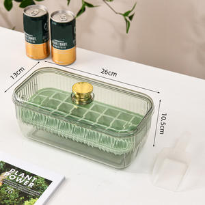 Presse 28 grilles 56 grilles moule à glaçons <span class=keywords><strong>avec</strong></span> stockage réfrigérateur boîte à glaçons <span class=keywords><strong>avec</strong></span> <span class=keywords><strong>couvercle</strong></span> et <span class=keywords><strong>bac</strong></span> boîte à boules de glace à dégagement rapide <span class=keywords><strong>avec</strong></span> pelle - Product Image 1