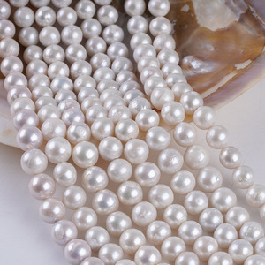 Perlas Blancas Naturales de Agua Dulce de 10-11 mm al por Mayor, Perlas Edison para DIY, Collar Semiterminado Hecho a Mano, Cuentas Sueltas para Diseños Creativos - Product Image 2