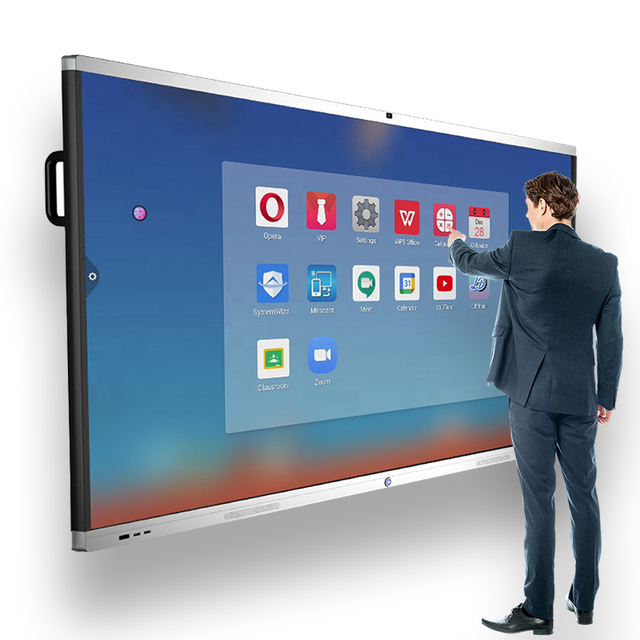 All One 65 Inch LCD 4K Smart Board Touch Screen Interactive Flat Panel with 48MP Camera for Classroom Meeting