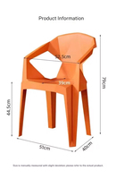 Chaise empilable légère en PP, fauteuil d'extérieur moderne en plastique diamant pour la maison, la salle à manger, le balcon, le salon