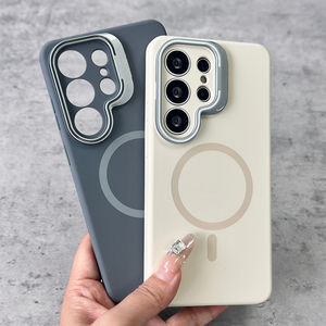 เคสซิลิโคนเหลวรุ่นใหม่ S117 พร้อมที่ยึดเลนส์กล้องสำหรับ Samsung S26 S25 S24 Ultra และเคสแม่เหล็กสำหรับ iPhone - Product Image 4