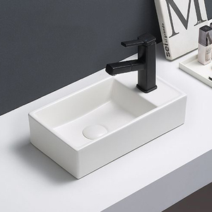 <span class=keywords><strong>Petit</strong></span> lavabo blanc européen en céramique pour salle de bain, à poser au mur, à bas prix, lavabo d'angle pour se laver les mains - Product Image 6