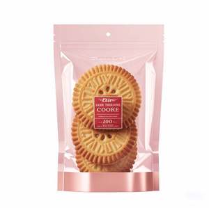 Pochettes personnalisées de qualité alimentaire avec fenêtre zip-lock sac d'emballage croustillant de flocon de neige sac debout pour biscuits bonbons gelée d'aliments pour animaux de compagnie - Product Image 1