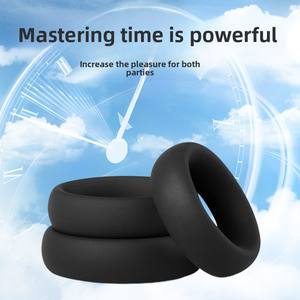 Sexbay fabrika toptan silikon Penis halkası seti yetişkin yapay Penis kilit halkası seks oyuncakları su geçirmez silikon horoz yüzükler erkekler için - Product Image 2