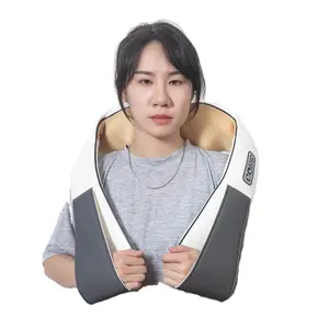 Huangtai neck knee shoulder thermal upgraded powerful handheld portable Neck Shoulder vibrating Pain Relief pillow massager