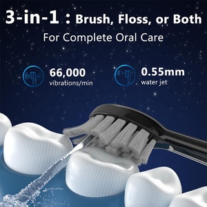 <span class=keywords><strong>Brosse</strong></span> à dents électrique oscillante à double moteur avancée à 60 degrés avec technologie de <span class=keywords><strong>jet</strong></span> ventilé pour un retrait supérieur de la plaque <span class=keywords><strong>dentaire</strong></span> - Product Image 3