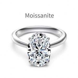 Dylam <b>Dainty</b> High End Jewelry 925 Sterling Silver Wedding Band 4.0ct D VVS1 Moissanite Stone Women Bridal Promise Engage <b>Rings</b> - Product Image 4