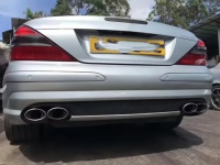 Utilizado para Mercedes SL R230, kit de carrocería de fibra de vidrio tipo A, con faldón lateral de parachoques delantero, parachoques trasero
