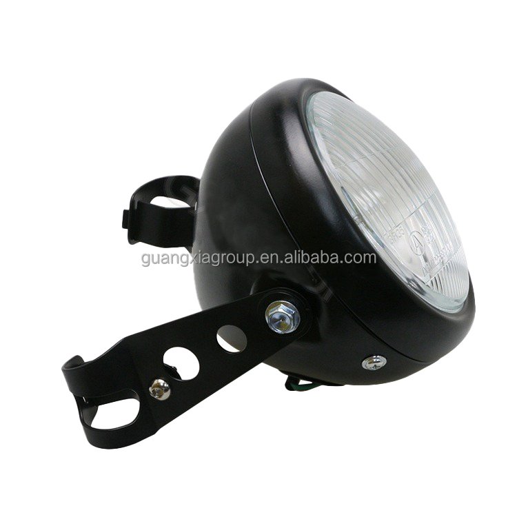Yctze Cupolino Moto Universali - Universale Moto Retro Black Shell White Lens Faro Anteriore Faro Per Gn125 Faro Anteriore Moto Custom 7,Cupolino Moto Universali Faro Tondo,Faro Universale Moto