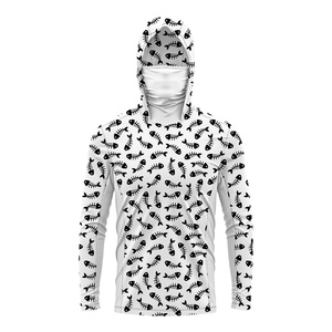 Vêtements de pêche pour hommes avec logo personnalisé, respirants, à manches longues, à séchage rapide, protection UV UPF 50, chemise de pêche en polyester durable - Product Image 2