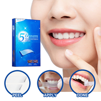 Blanqueador de dientes sensibles, sin peróxido, tiras blancas seguras para esmalte, tiras blanqueadoras de dientes, Etiqueta Privada, blanqueamiento de dientes instantáneo