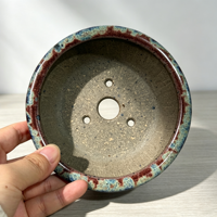 Pot à succulentes en poterie, pots à fleurs en terre cuite, pots à bonsaï en argile violette Yixing, céramique émaillée écologique, style traditionnel pour la maison