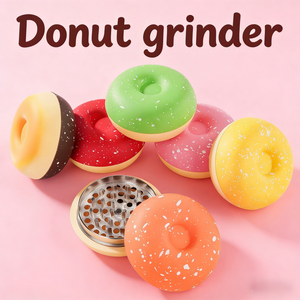 Molino de Hierbas Secas Clásico Rukioo de 72 mm y 3 Partes, de Aleación de Zinc, en Forma de Donut - Product Image 2