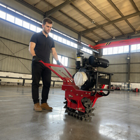 Mini-motoculteur diesel 173 à chenilles refroidi par air avec boîte de vitesses pour labourer, creuser des fossés, former des ridges, ameublir la terre, désherber, herseger et semer
