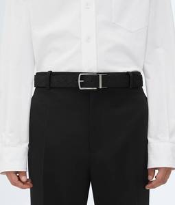 Ceinture Homme Bottega BV, Cuir Véritable, Boucle Rotative Réversible, Style Designer Intreccio, Cadeau de Luxe pour Homme - Product Image 3