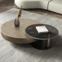 Table basse ronde en acier inoxydable, bronze, design, mobilier de salon, fabricant en gros, OEM, ODM, taille personnalisée, commande en gros