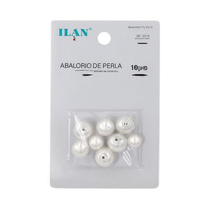 Perle ILAN da 10mm Bianche, 10 Pezzi, Forniture per Creazione di Gioielli - Product Image 1