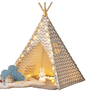 Tienda de campaña tipi plegable de lona natural Hoye Crafts <span class=keywords><strong>para</strong></span> bebés unisex de 0 a 24 meses - Product Image 1