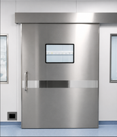 Pintu Geser Aluminium Kedap Udara Satu Daun Bukaan Tunggal/Dua Daun Bukaan dengan Jendela Observasi