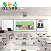 Tableau blanc mobile pliable en trois parties, argenté, avec roulettes, 60x90cm, cadre en alliage d'aluminium, comprenant une gomme et un marqueur détachable