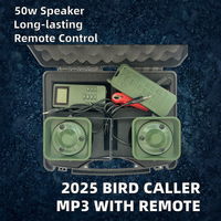 Appareil d'appel d'oiseaux MP3 télécommandé pour le canard, alimenté par batterie, haut-parleur intégré 50W, matériau ABS durable, 2 leurres de chasse