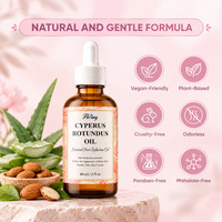 Huile post-épilation végane au Cyperus Rotundus pour tout le corps, absorption rapide, possibilité de formule et solutions d'emballage personnalisées
