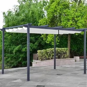 Canopée rétractable d'extérieur en aluminium de haute qualité, Pergola de jardin, Patio, gazébo, livraison gratuite