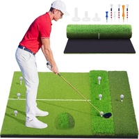 Tapis de frappe de golf en polyester Tri-Turf extra large 5x4ft et 6x4ft, épaisseur 26mm - Utilisation intérieure/extérieure, entraînement 3-en-1