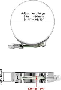 Abrazadera de Manguera de Acero Inoxidable <span class=keywords><strong>Galvanizado</strong></span> de Alta Calidad con Perno en T, Métrica/Pulgadas, Ajustable <span class=keywords><strong>para</strong></span> Tuberías - Product Image 2