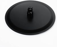 Pommeau de Douche Pluie Rond Noir avec Jets Anti-Calcaire, 360° °   Pommeau de douche cascade réglable en acier inoxydable