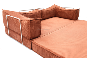 Canapé-lit <span class=keywords><strong>convertible</strong></span> moderne en velours côtelé, canapé-lit pliable pour salon - Product Image 3