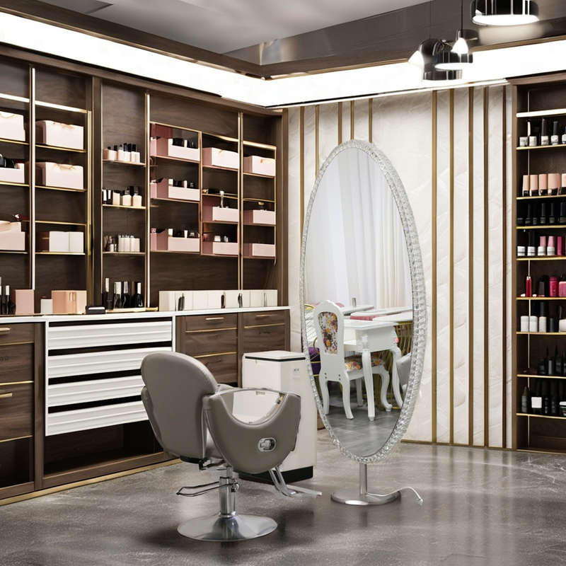 Modern Stainless Steel Salon Furniture Set