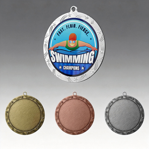 Medalla de Natación Personalizada de Aleación de Zinc con Forma de Estrella Metálica de Alta Calidad de Fabricante Noble - Product Image 1