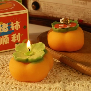 ลูกพลับ Ruyi เทียนหอมขายส่งวันเกิดสร้างสรรค์บ้านเพื่อส่งคนใหม่ด้วยของขวัญตกแต่งเทียนรูปผลไม้ - Product Image 4