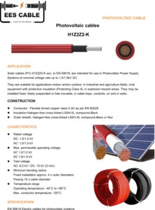 Cable Solar Fotovoltaico H1Z2Z2-K de Cobre Estañado XLPO para EN 50618 para 1.5kV DC 1X4MM2 ROJO Resistente a los Rayos UV y a la Intemperie <span class=keywords><strong>Europa</strong></span> Portugal - Product Image 3