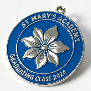 Medalla de Graduación Personalizada de Aleación de Zinc - Diseño de Ángel y Amor, Recuerdo Escolar con Impresión y Corte para la Clase de Graduación - Product Image 5