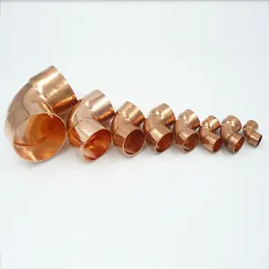 Copper 90 Sweat Elbow 1" x 1" Plumbing Fitting - Box of 10
