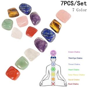 Guarigione Ghiaia di Cristallo Meditazione Palma <span class=keywords><strong>Pietre</strong></span> Sette <span class=keywords><strong>Chakra</strong></span> Tumbled Pietra Reiki Set - Product Image 6