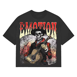 T-shirt Oversize da Uomo 100% Cotone di Alta Qualità BST, Nuova Moda Streetwear con Stampa Grafica Stile Mixed Emotions - Product Image 4