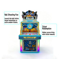 Machine d'arcade Pinball Interstellar II pour enfants avec éclairage dynamique, système de récompense par tickets, garantie d'un an, métal et plastique