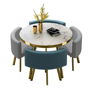 Ensemble de table à manger moderne et classique avec 4 chaises, idéal pour la salle à manger, vente en gros - Product Image 6