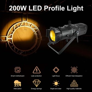 ไฟฉายโปรเจคเตอร์โกโบ 200W พร้อมซูมภาพ สำหรับงานแต่งงาน ปาร์ตี้ คลับ ดิสโก้ - Product Image 3