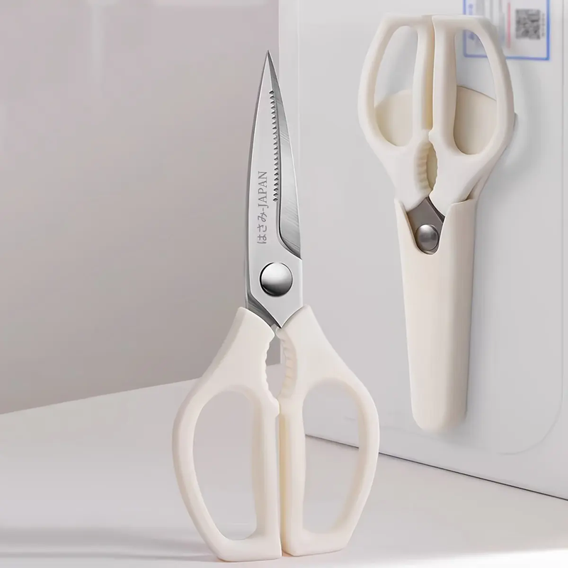 White Stainless Steel Kitchen Scissors 8