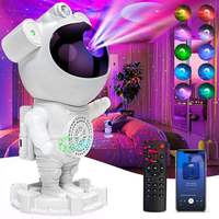 Projecteur Galaxie Astronaute, Projecteur d'Étoiles et de Nébuleuses, Haut-parleur Musical, Minuteur, Veilleuse pour Enfants, Cadeau, Lampe Décorative pour la Maison