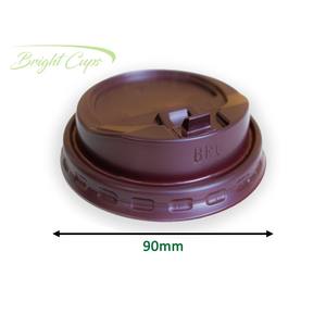 ฝาปิดกาแฟทำจาก PP สีน้ำตาลขนาด90มม. 12ออนซ์สำหรับใช้ในยุโรป16ออนซ์ฝาปิดถ้วยกาแฟ - Product Image 1